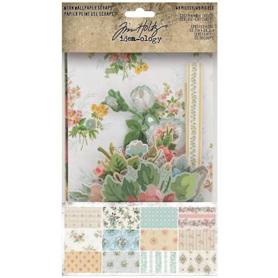 Idea-ology Tim Holtz Designpapier + Die Cuts - Worn Wallpaper Scraps